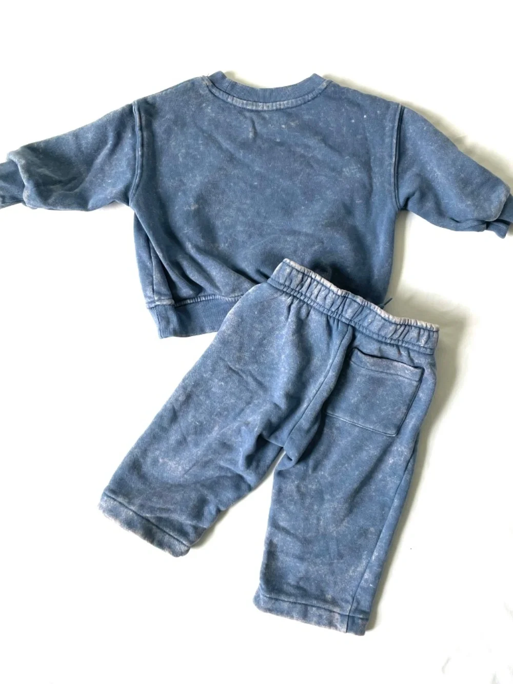 2-Pc Sz6-12M Boys Gap Blue VintageSoft Washed Sweatsuit Jogger EXC